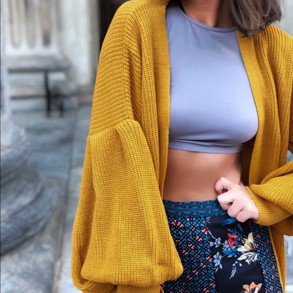🆕Gavin Mustard Yellow Slouchy Oversized Cardigan - Picture 4 of 7
